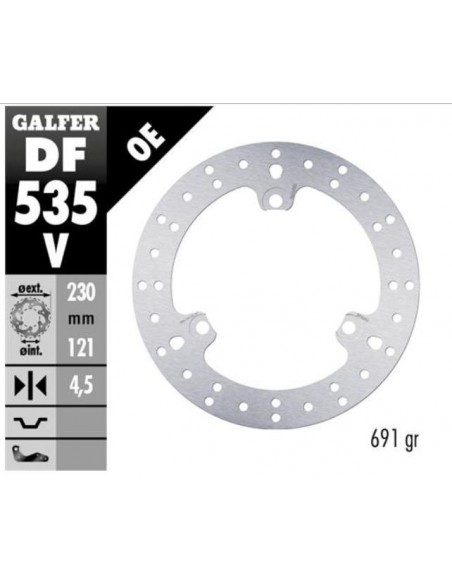 DISCO DE FRENO GALFER DF535V