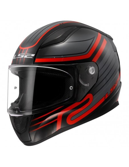 Casco Integral LS2 FF353 Rapid II Circuit Negro Rojo