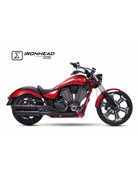 ESCAPE IXIL SLIP ON (LOWER MUFFLER) - IRONHEAD ROUND BLACK ESCAPE IXIL SLIP ON (LOWER MUFFLER) - IRONHEAD ROUND BLACK