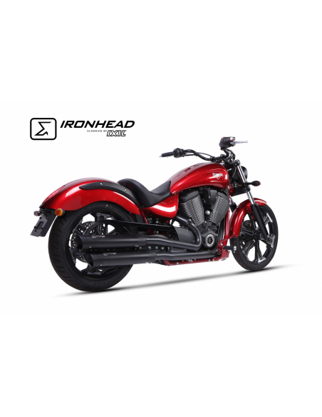 ESCAPE IXIL SLIP ON (LOWER MUFFLER) - IRONHEAD ROUND BLACK ESCAPE IXIL SLIP ON (LOWER MUFFLER) - IRONHEAD ROUND BLACK