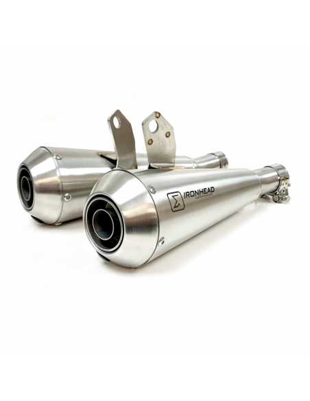 ESCAPE IXIL SLIP ON (LEFT MUFFLER) - IRONHEAD CONICAL MATT INOX