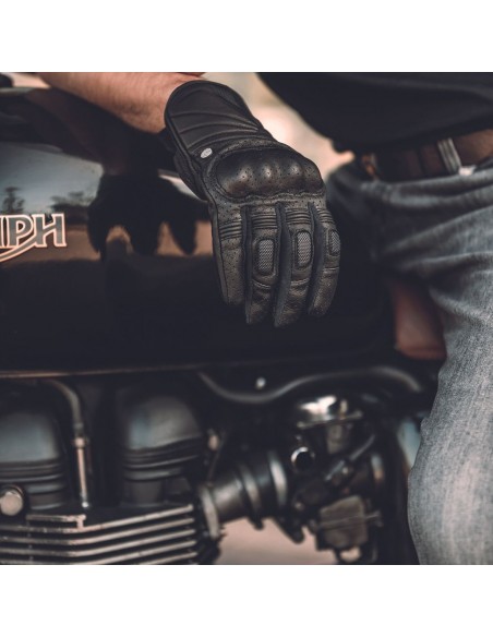 GUANTE RACER META4 LEATHER BLACK