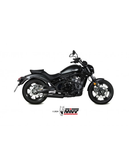 ESCAPE MIVV HR-1 BLACK WITH CARBON CAP KAWASAKI VULCAN S  2017-2023