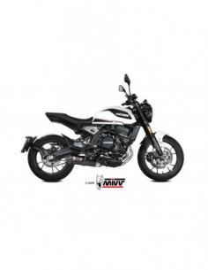 ESCAPE MIVV OVAL BLACK WITH CARBON CAP MOTO MORINI SEIEMMEZZO STR 650  2022-2024