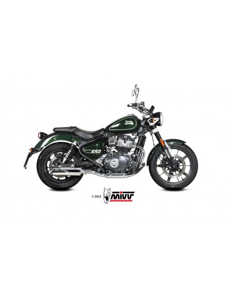 ESCAPE MIVV HR-1 POLISHED ST. STEEL ROYAL ENFIELD SUPER METEOR 650  2023-2024