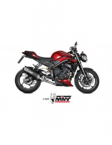 ESCAPE MIVV SR-1 BLACK TITANIUM TRIUMPH STREET TRIPLE 765 R / RS  2023-2024