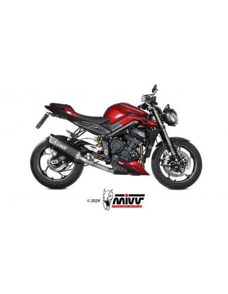 ESCAPE MIVV SR-1 BLACK TITANIUM TRIUMPH STREET TRIPLE 765 R / RS  2023-2024