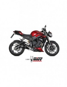 ESCAPE MIVV X-M5 BLACK TRIUMPH STREET TRIPLE 765 R / RS  2023-2024
