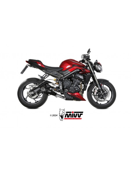 ESCAPE MIVV X-M5 BLACK TRIUMPH STREET TRIPLE 765 R / RS  2023-2024