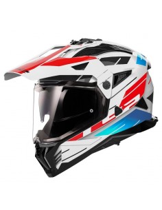 CASCO LS2 MX702 PIONEER II BLANCO / ROJO / AZUL