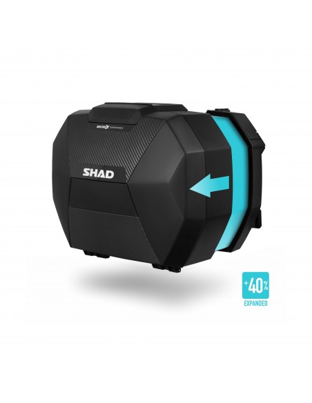 MALETAS LATERALES SHAD EXPANDIBLES SH38X CARBONO