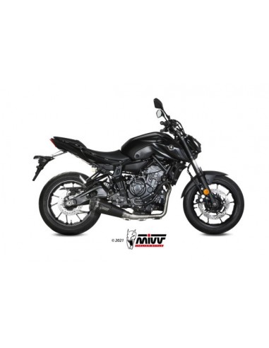 ESCAPE MIVV FULL SYSTEM 2x1 DELTA RACE BLACK YAMAHA MT-07 / FZ-07 2021-2024