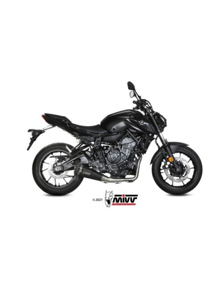 ESCAPE MIVV FULL SYSTEM 2x1 DELTA RACE BLACK YAMAHA MT-07 / FZ-07 2021-2024