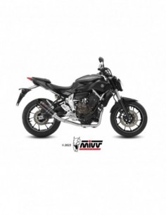 ESCAPE MIVV FULL SYSTEM 2x1 GP BLACK with carbon cap YAMAHA MT-07 / FZ-07 2014-2024