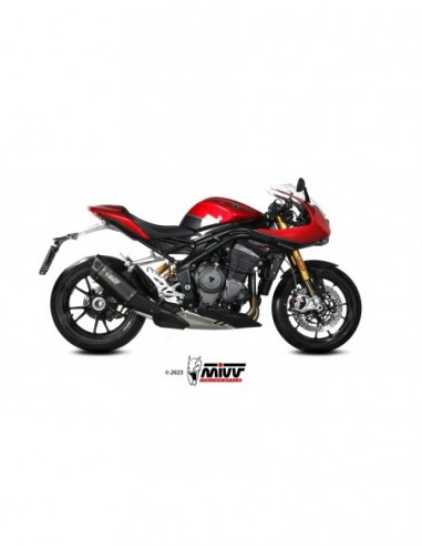 ESCAPE MIVV SLIP-ON SR-1 BLACK TITANIUM TRIUMPH SPEED TRIPLE 1200 RR / RS 2021-2024