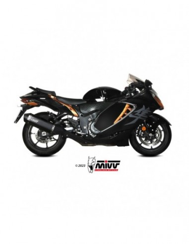 ESCAPE MIVV 2 SLIP-ON SPEED EDGE BLACK TITANIUM SUZUKI GSX-R 1300 HAYABUSA 2021-2024
