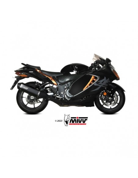 ESCAPE MIVV 2 SLIP-ON SPEED EDGE BLACK TITANIUM SUZUKI GSX-R 1300 HAYABUSA 2021-2024