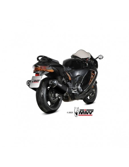ESCAPE MIVV 2 SLIP-ON SPEED EDGE BLACK TITANIUM SUZUKI GSX-R 1300 HAYABUSA 2021-2024