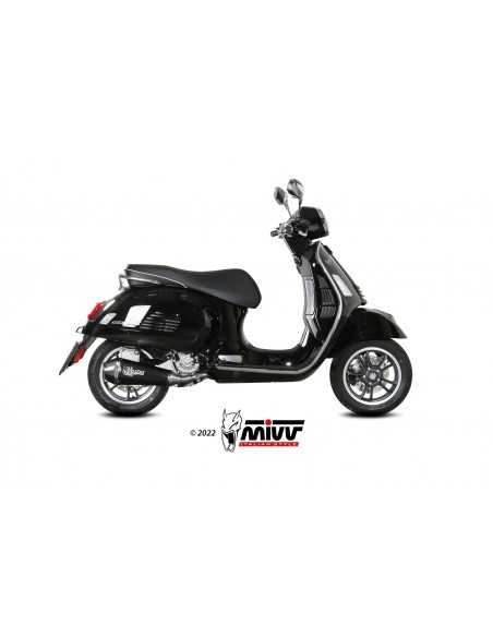 ESCAPE MIVV SLIP-ON DELTA RACE BLACK PIAGGIO VESPA GTV 300 2023-2024