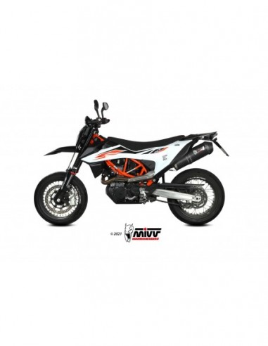 ESCAPE MIVV SLIP-ON OVAL BLACK with carbon cap KTM 690 SMC R 2021-2024