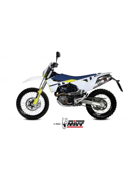 ESCAPE MIVV SLIP-ON STR1 ST. STEEL HUSQVARNA 701 ENDURO / SUPERMOTO 2021-2024
