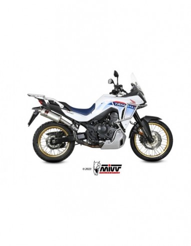 ESCAPE MIVV SLIP-ON DAKAR ST. STEEL HONDA XL750 TRANSALP 2023-2024