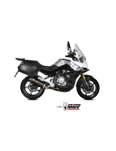 ESCAPE MIVV SLIP-ON OVAL BLACK with carbon cap CF MOTO 650MT 2021-2024