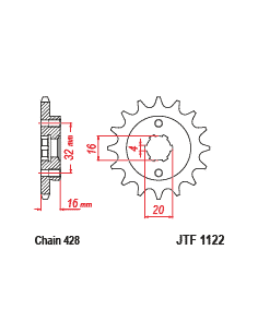 PIÑON 14D. CADENA 428
