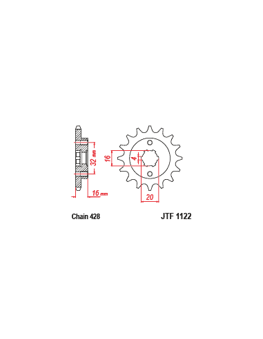 PIÑON 14D. CADENA 428