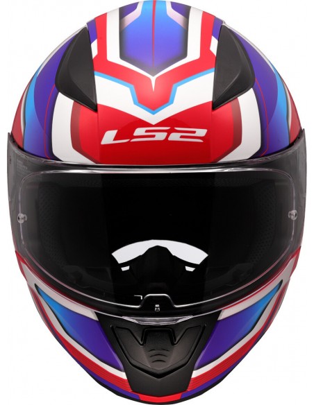 CASCO LS2 RAPID II FLITZ BLANCO AZUL ROJO