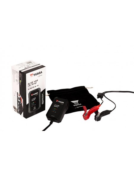 CARGADOR INTELIGENTE YUASA 6 12V CARGA DE 4 A 30AH, MANTENIMIENTO HASTA 120AH