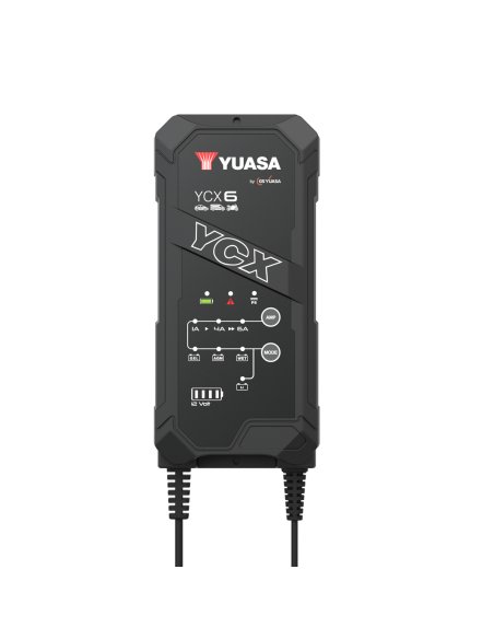 CARGADOR INTELIGENTE YUASA 12V CARGA HASTA 120AH, MANTENIMIENTO HASTA 180AH