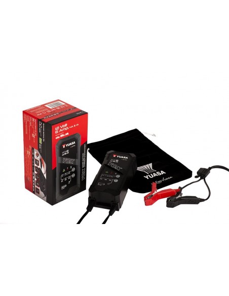 CARGADOR INTELIGENTE YUASA 12V CARGA HASTA 120AH, MANTENIMIENTO HASTA 180AH