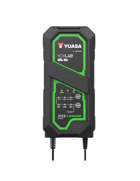 CARGADOR INTELIGENTE YUASA 12V CARGA HASTA 240AH, MANTENIMIENTO HASTA 360AH