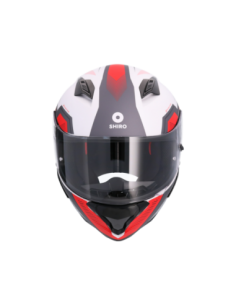 CASCO SHIRO HUNTER SH-890 MANDO BLANCO MATE_ROJO