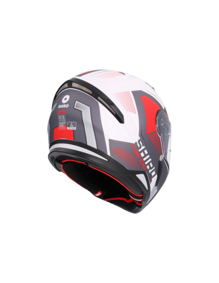 CASCO SHIRO HUNTER SH-890 MANDO BLANCO MATE_ROJO