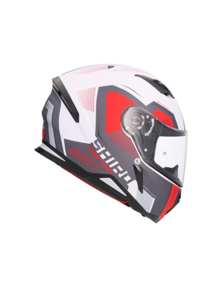 CASCO SHIRO HUNTER SH-890 MANDO BLANCO MATE_ROJO