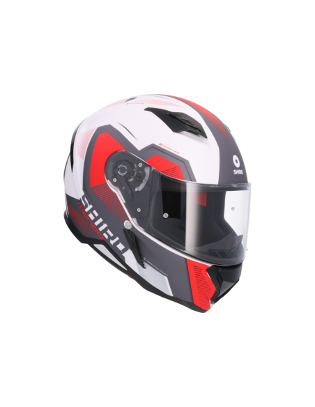 CASCO SHIRO HUNTER SH-890 MANDO BLANCO MATE_ROJO