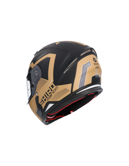 CASCO SHIRO HUNTER SH-890 MANDO NEGRO MATE - DORADO