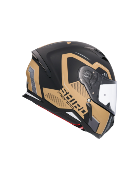 CASCO SHIRO HUNTER SH-890 MANDO NEGRO MATE - DORADO