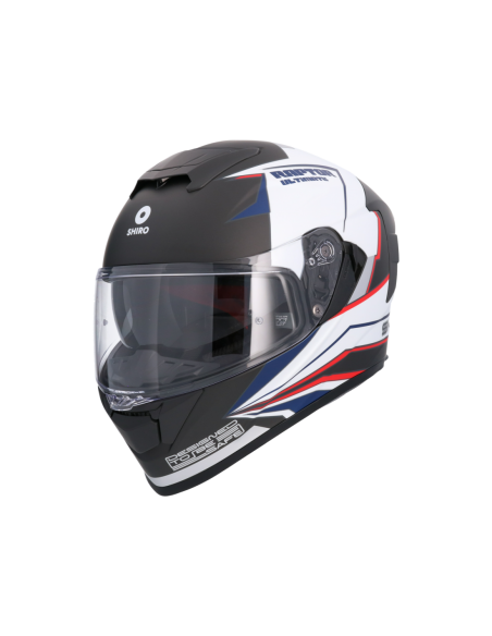 CASCO SHIRO RAPTOR ULTIMATE NEGRO MATE_BLANCO