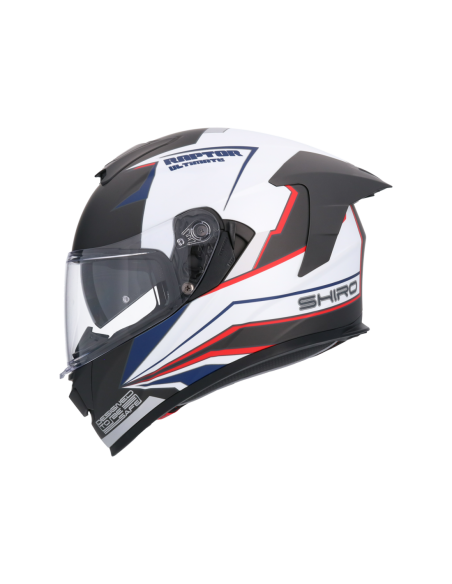 CASCO SHIRO RAPTOR ULTIMATE NEGRO MATE_BLANCO