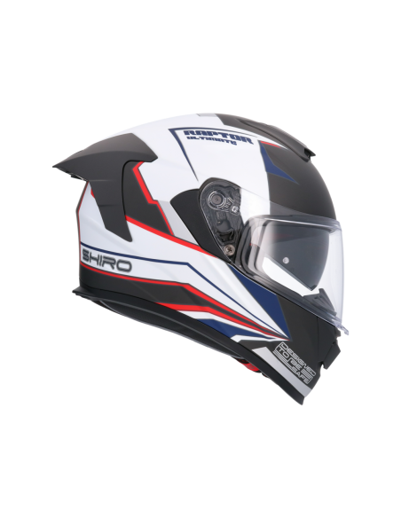 CASCO SHIRO RAPTOR ULTIMATE NEGRO MATE_BLANCO