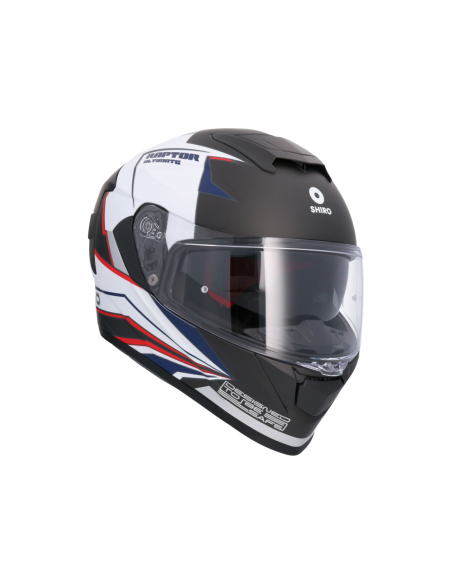 CASCO SHIRO RAPTOR ULTIMATE NEGRO MATE_BLANCO