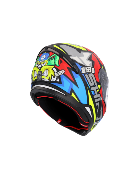 CASCO SHIRO HUNTER RACCOON ROJO MATE
