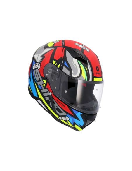 CASCO SHIRO HUNTER RACCOON ROJO MATE