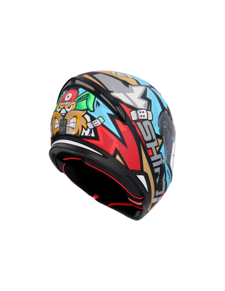 CASCO SHIRO HUNTER RACCOON AZUL MATE