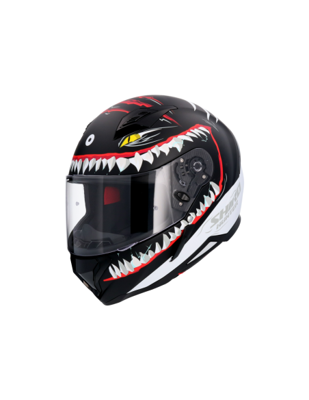 CASCO SHIRO HUNTER SHARK NEGRO MATE