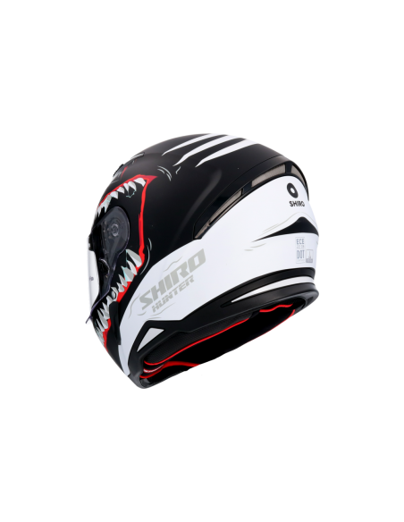 CASCO SHIRO HUNTER SHARK NEGRO MATE