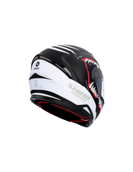 CASCO SHIRO HUNTER SHARK NEGRO MATE